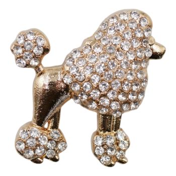 Diamante Gold Dog Brooch with crystal stone

Measuring approx.: 4 cm x 4 cm

Pack of 3