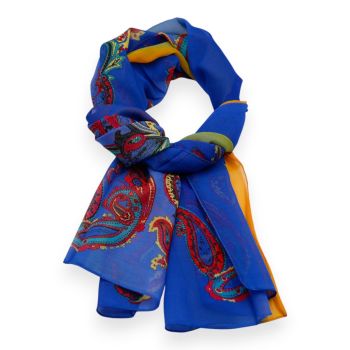 Ladies chiffon paisely design scarves.
Measuring approx. 50cm x 160cm.
Available in a choice of colours.
Pack of 3 per colour or 4 assorted colour.