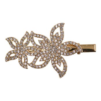 Diamante Double Flower Concord Clip