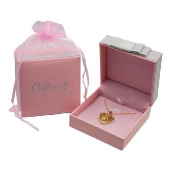 Boxed Angel Wing & Heart Pendant Gift Set