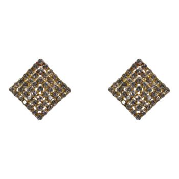 Diamante Pierced Stud Earrings