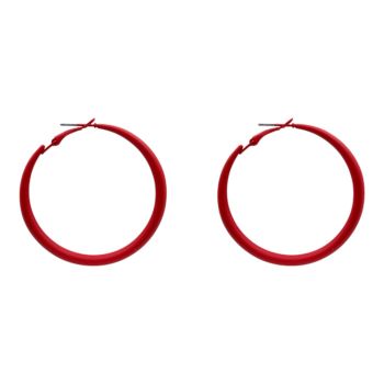 Rhodium colour plated, acrylic pierced half hoop earrings.
With hypoallergenic backs.
