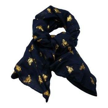 Spectator Foil Bee Print Maxi Scarf