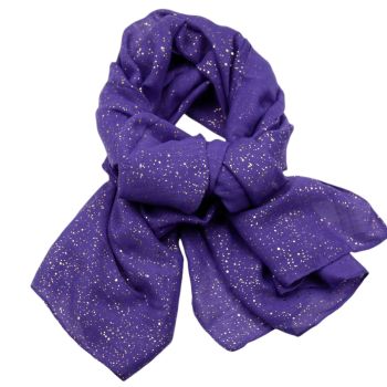 Cotton Feel Maxi Scarf With Sparkled Foil Print Design.
Measuring approx. 70cm x 180cm.
Pack of 3 or 5 assorted.