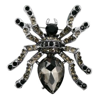 Venetti Collection Rhodium colour plated diamante spider brooch with genuine crystal stones.

Great for Halloween .

Available as a pack of 3 .

Size approx 5 x 4 cm 