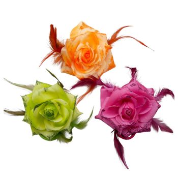 Assorted Neon Hair Flowers