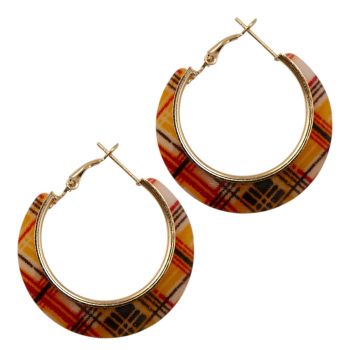 Tartan Pierced Hopp Earrings