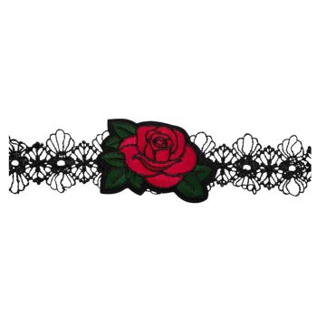 Large Rose Lace Choker