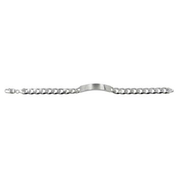 Gents sterling Silver ID bracelet.
Ideal for personalised engraving on the front and the back.
