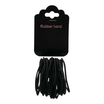 Endless plain Black thin hair elastics.
