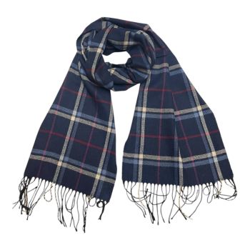 Super soft unisex  winter Tartan fringed scarves.

Available in  Navy / Red , Grey Red ,Navy /Denim Blue and Camel /Navy .

Sold as a pack of 3 per colour or 4 assorted.

Size Approx 170 cm x 32 cm .