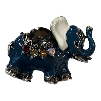 Venetti Enamel Elephant With Diamante Stones 