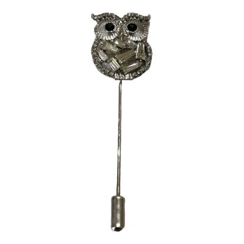 Venetti Diamante Owl Stick Pin  Brooch