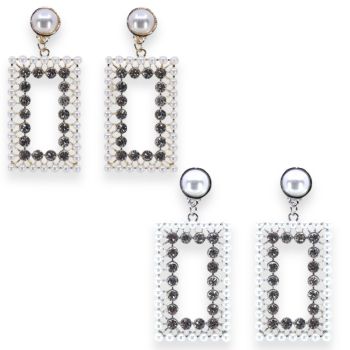 Ladies large diamante drop earrings with genuine crystal stoness and Cubic Zircona  .

Available in Gold colour plating or Rhodium colour plating .

Sold as a pack of 3 per colour or 4 assorted .

Size approx 8 x 4 cm