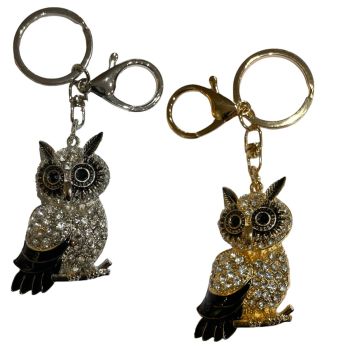 Owl bag charm available in Rhodium colour plating and Gold Colour plating ,embelished with genuine crystal stones and enamel detail  .

Sold as a pack of 3 per colour or 4 assorted .

Size approx Elephant 4 x 6 .5cm total size 12 cm .