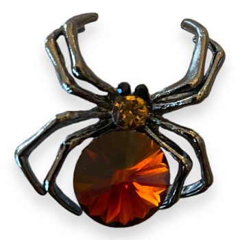 Venetti Collection Gunmetal spider brooch with glass stone body in Topaz and Smoked topaz Diamante stone detail.

sold as a pack of 3 .

Comes on Venetti Collection display card .

Great For Halloween .

Size approx 3.5 x 4 cm.