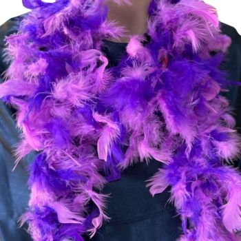 Purple and lilac mix colour feather boas.
Ideal for fancy dress, party, festivals and concerts.
