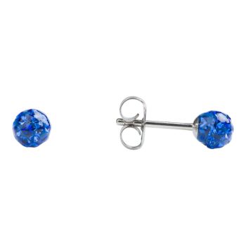 Studex Sensitive Stainless Steel 4.5mm Fireball Sapphire Crystal Stud Earrings