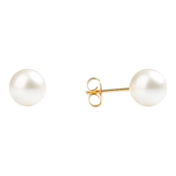 Studex Sensitive Gold Plated 8mm White Pearl Stud Earrings