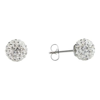 Studex stainless steel, sensitive fireball stud earrings with Clear crystal stones.
Sensitive range are hypo-allergenic and ideal for sensitive ears.
Measuring 8mm in diameter.
