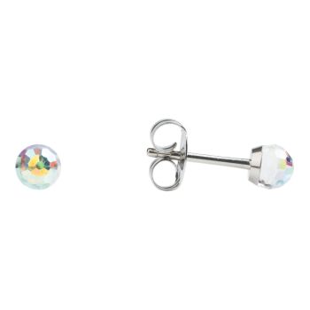 Studex Tiny Tips 4mm AB Crystal Ball Stud Earrings