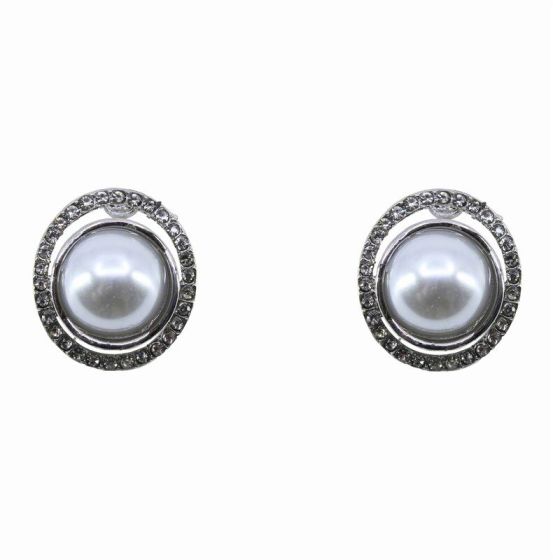 Diamante & Pearl Clip-on Earrings (£1.05 per pair)